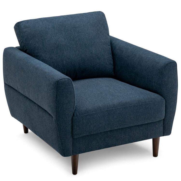 Accent Chairs |  Modern Upholstered Accent Chair Single Sofa Armchair Navy Accent Chairs Accent Chairs