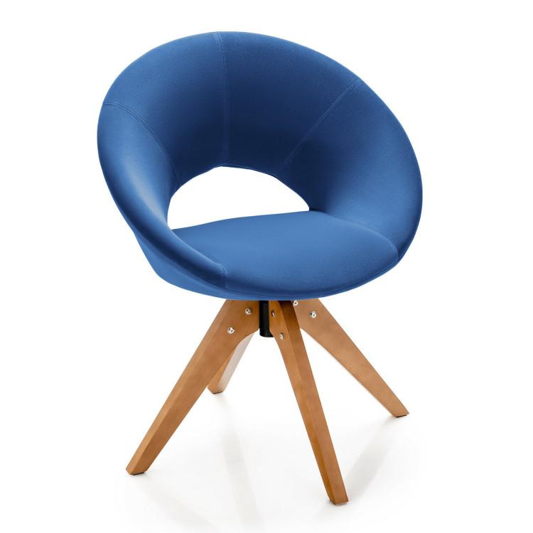 Accent Chairs |  Swivel Accent Chair with Oversized Upholstered Seat for Home Office Blue Accent Chairs Accent Chairs