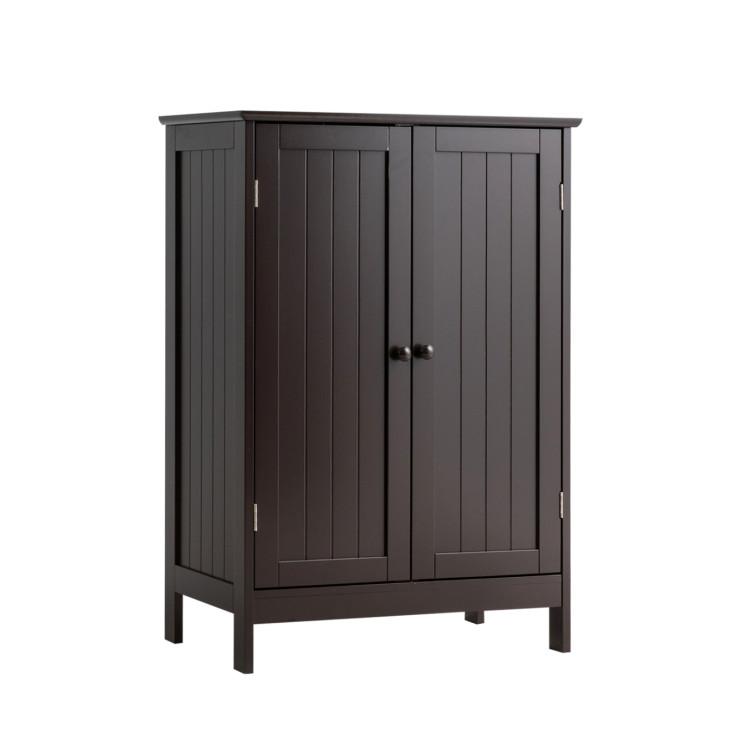 Bathroom |  2-Door Free-Standing Bathroom Cabinet with Shelf Brown Bathroom Bathroom