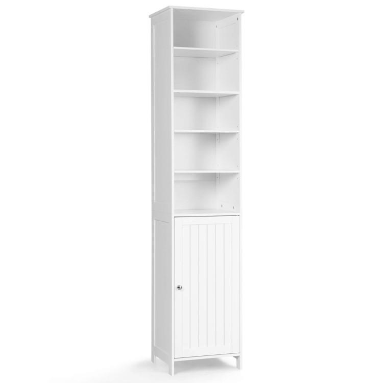 Bathroom |  72 Inches Tall Freestanding Bathroom Storage Cabinet White Bathroom