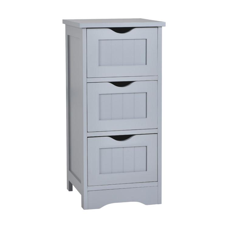 Bathroom |  Bathroom Floor Freestanding Storage Organizer with 3 Drawers Gray Bathroom Bathroom