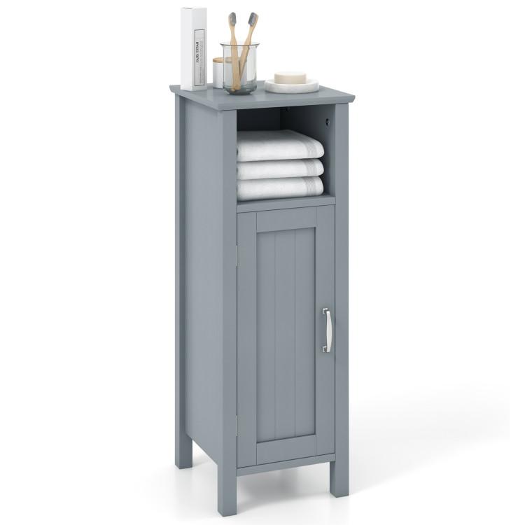 Bathroom |  Bathroom Storage Organizer with 2-Tier Cabinet Gray Bathroom Bathroom