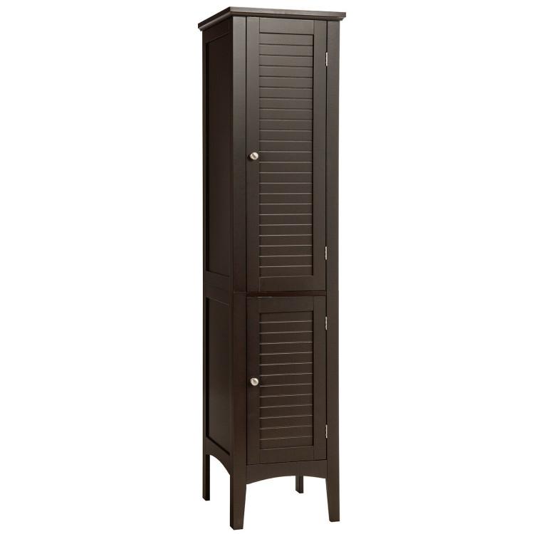 Bathroom |  Freestanding Bathroom Storage Cabinet for Kitchen and Living Room Brown Bathroom Bathroom