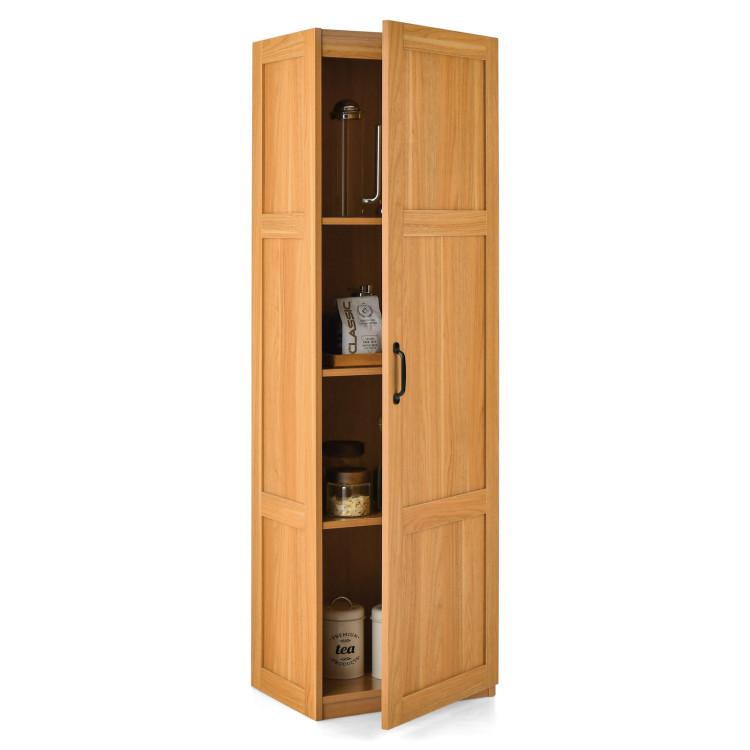 Bathroom |  Tall Storage Cabinet with 4 Storage Shelves for Bathroom Living Room Natural Bathroom Bathroom