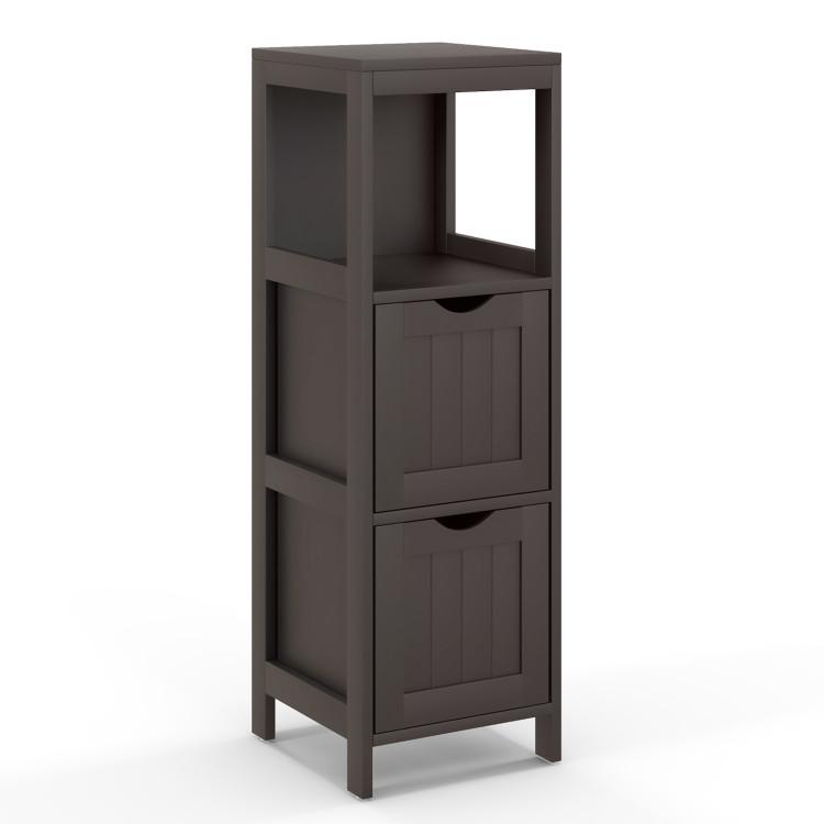 Bathroom |  Wooden Bathroom Floor Cabinet with Removable Drawers Brown Bathroom Bathroom