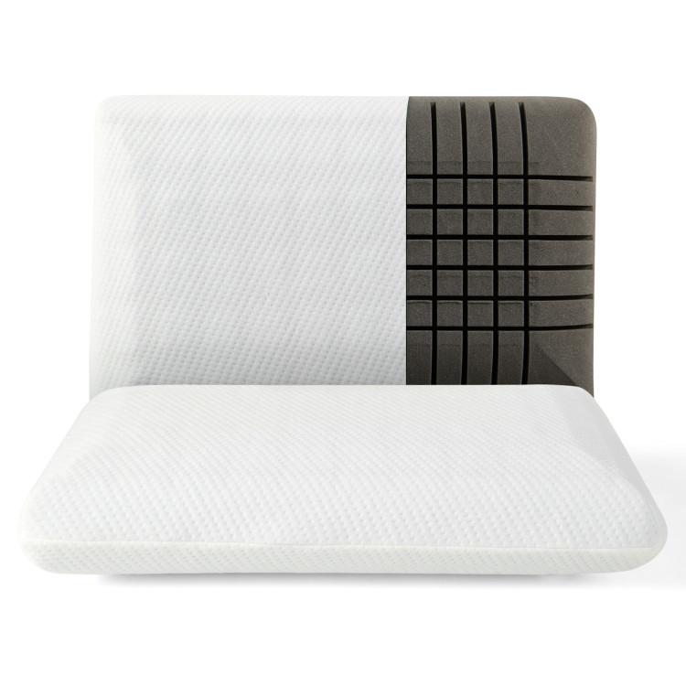 Bedding |  2 Pieces Bamboo Charcoal Memory Foam Pillow for Pain Relief Sleeping Bedding Bedding