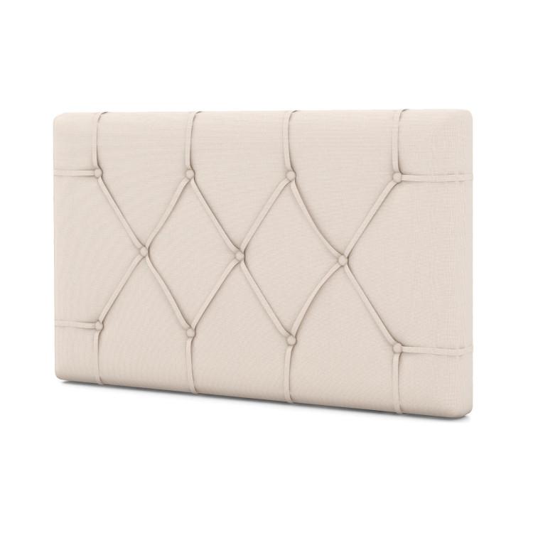 Bedding |  Upholstered Headboard for Twin Size Bed with Fabric Upholstery Beige Bedding Bedding