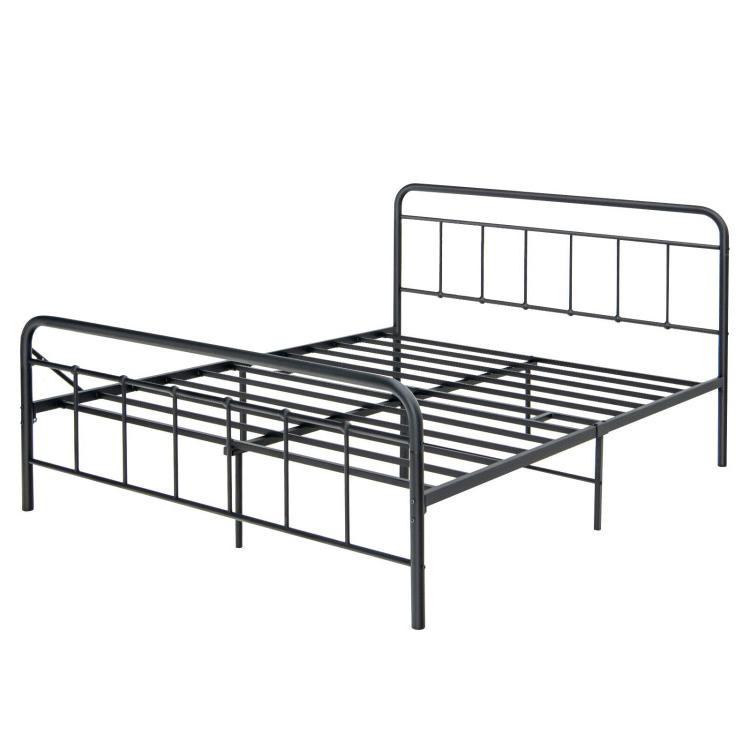 Beds & Bed Frames |  Heavy Duty Metal Platform Bed Frame with Headboard Black Bedroom Beds & Bed Frames