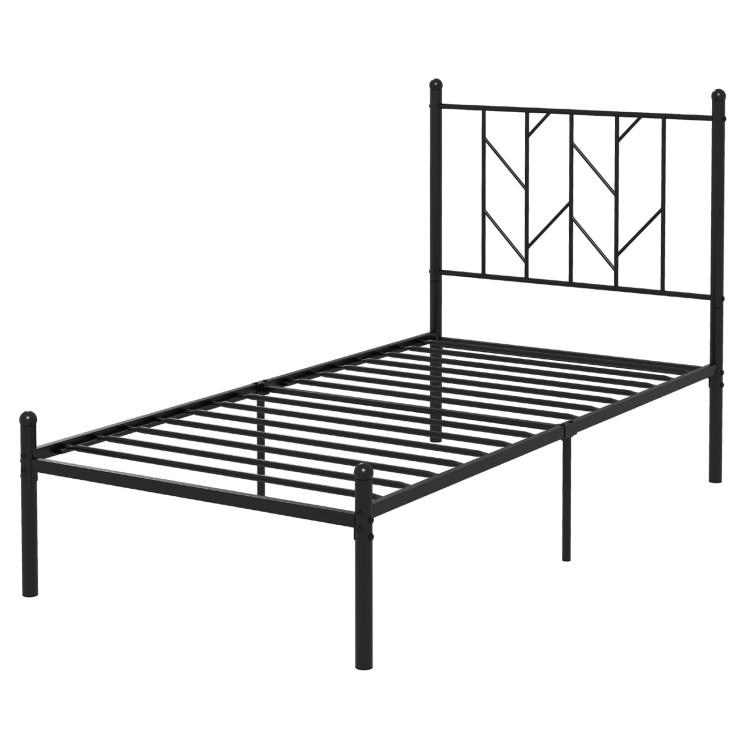 Beds & Bed Frames |  Twin/Full/Queen Size Platform Bed Frame with Sturdy Metal Slat Support Black Bedroom Beds & Bed Frames