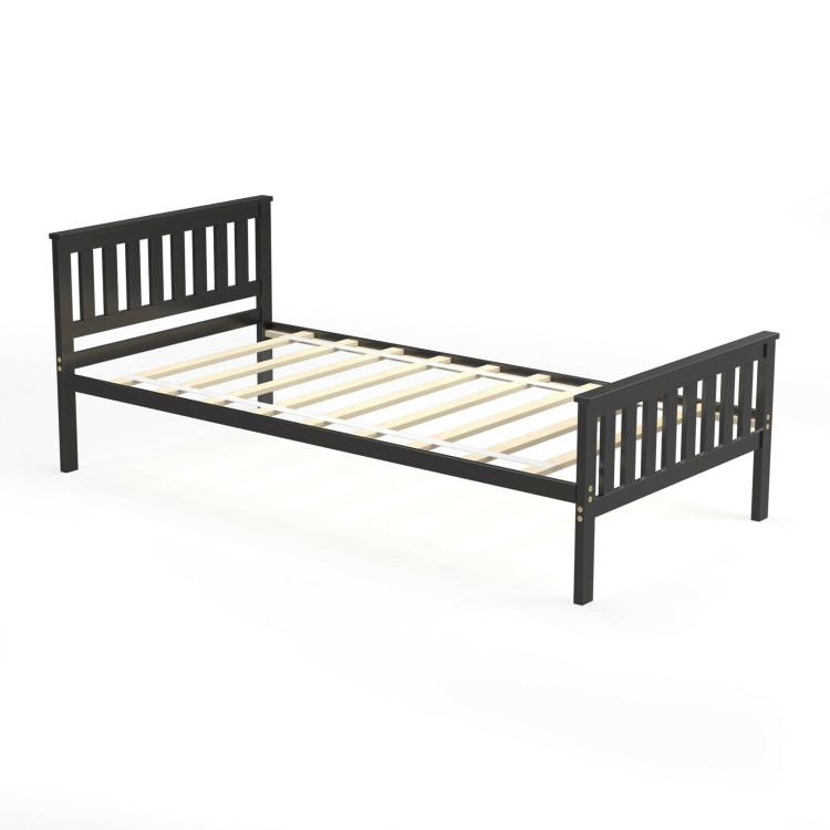 Beds & Bed Frames |  Twin/Full/Queen Size Wood Platform Bed with Headboard Espresso Bedroom Beds & Bed Frames