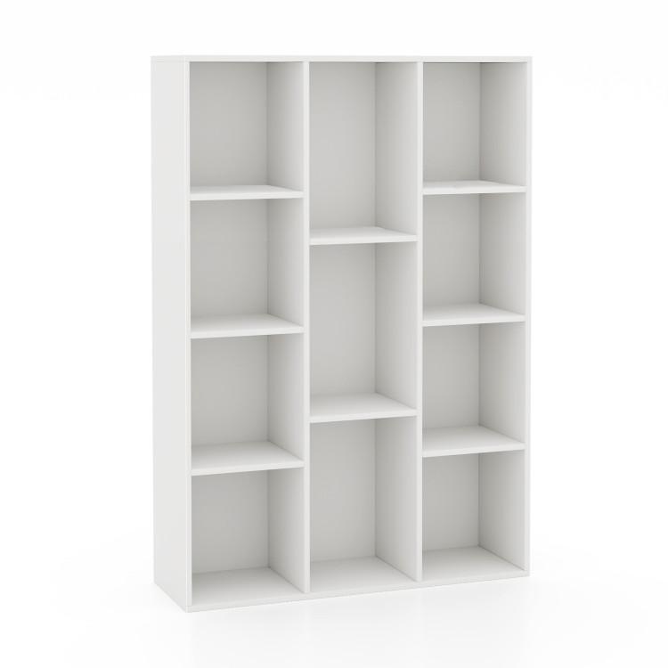 Bookcases |  11-Cube Multifunctional Book Storage Organizer Display Cabinet with Anti-tipping Kits White Bookcases Bookcases