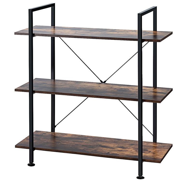 Bookcases |  3/5 Tiers Industrial Bookcase with Metal Frame for Home Office Bookcases Bookcases