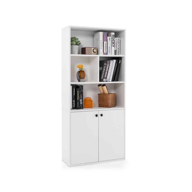 Bookcases |  5-Tier Freestanding Bookcase with Open Cubes and Adjustable Shelf White Bookcases Bookcases