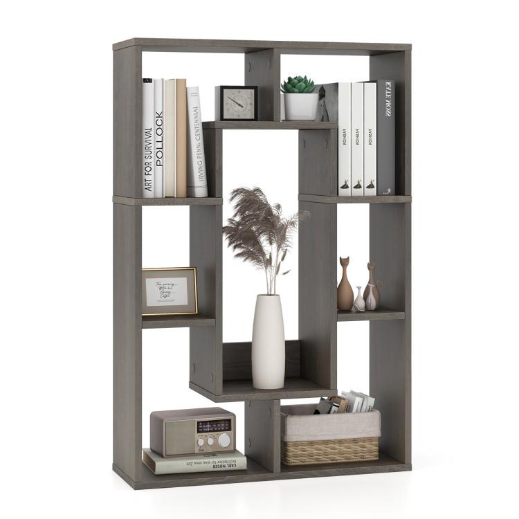 Bookcases |  7-Cube Geometric Bookshelf Modern Decorative Open Bookcase Gray Bookcases Bookcases