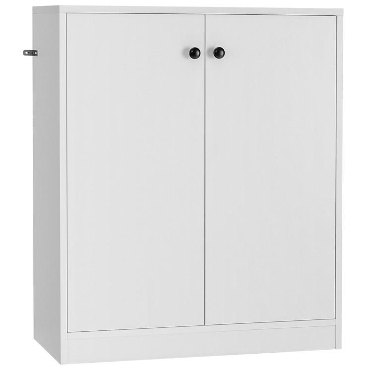 Cabinets & Chests |  2 Door Storage Base Cabinet with 3-Tier Shelf White Cabinets & Chests Cabinets & Chests