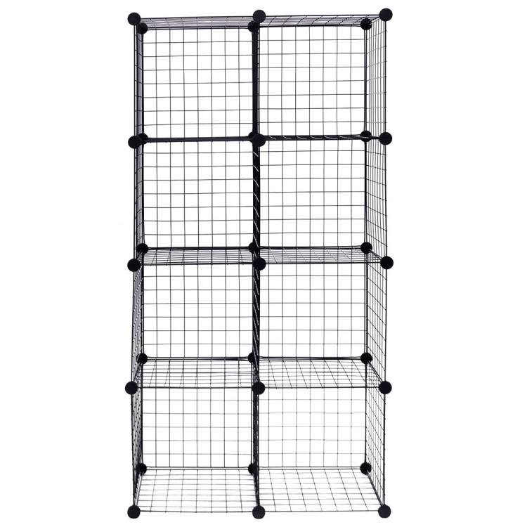 Clothing & Closet Storage |  DIY 8 Cube Grid Wire Cube Shelves Black Bedroom Black