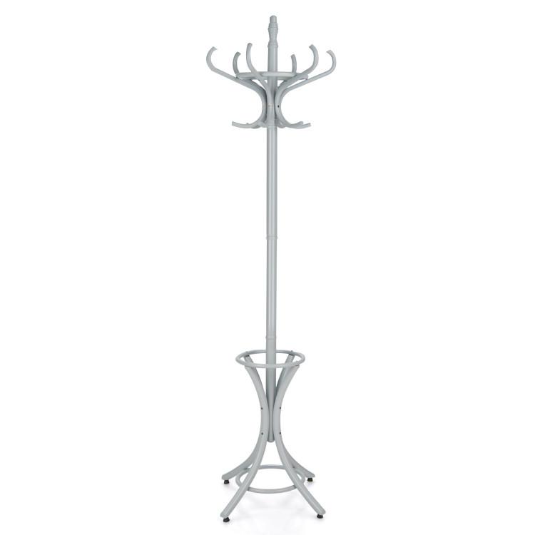 Coat Racks & Hall Trees |  Wooden Standing Coat Rack Tree with 12 Hooks and Umbrella Stand Gray Coat Racks & Hall Trees Coat Racks & Hall Trees