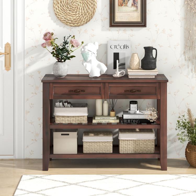 Console Tables |  3-tier Console Table with 2 Drawers for Living Room Entryway Entrywaym Console Tables