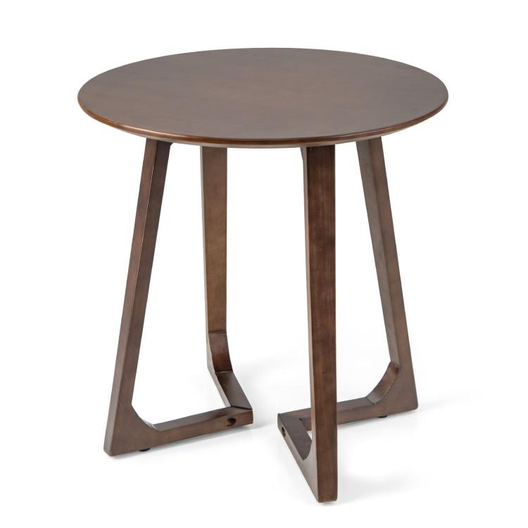 End & Side Tables |  24 Inch Round End Table with Adjustable Foot Pads Brown End & Side Tables Brown