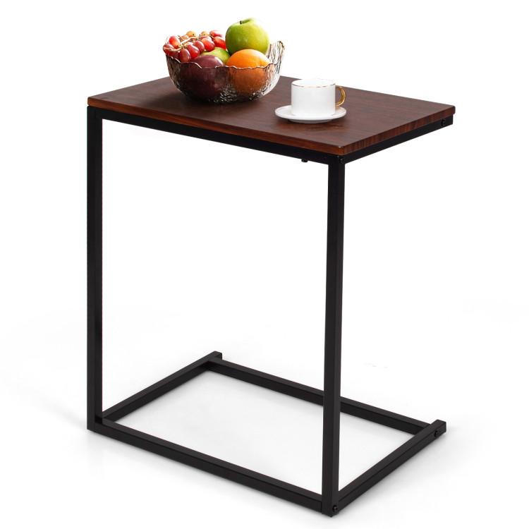 End & Side Tables |  26 Inch Beside Sofa Laptop Holder End Stand Desk Dark Brown End & Side Tables Dark Brown