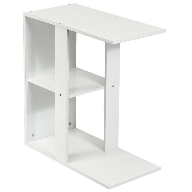 End & Side Tables |  3-Tier Narrow Side Table with Storage Shelf White End & Side Tables End & Side Tables