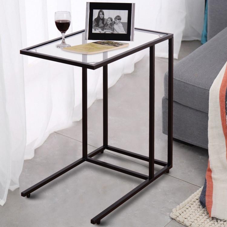 End & Side Tables |  Sofa End Table Coffee Side Table with Glass Top End & Side Tables End & Side Tables