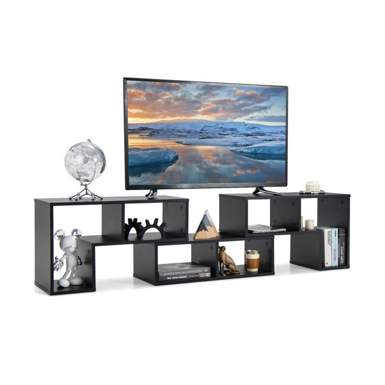 Entertainment Centers & TV Stands |  3 Pieces Adjustable TV Stand for TVs up to 65 Inch with Shelves Black Entertainment Centers & TV Stands Black