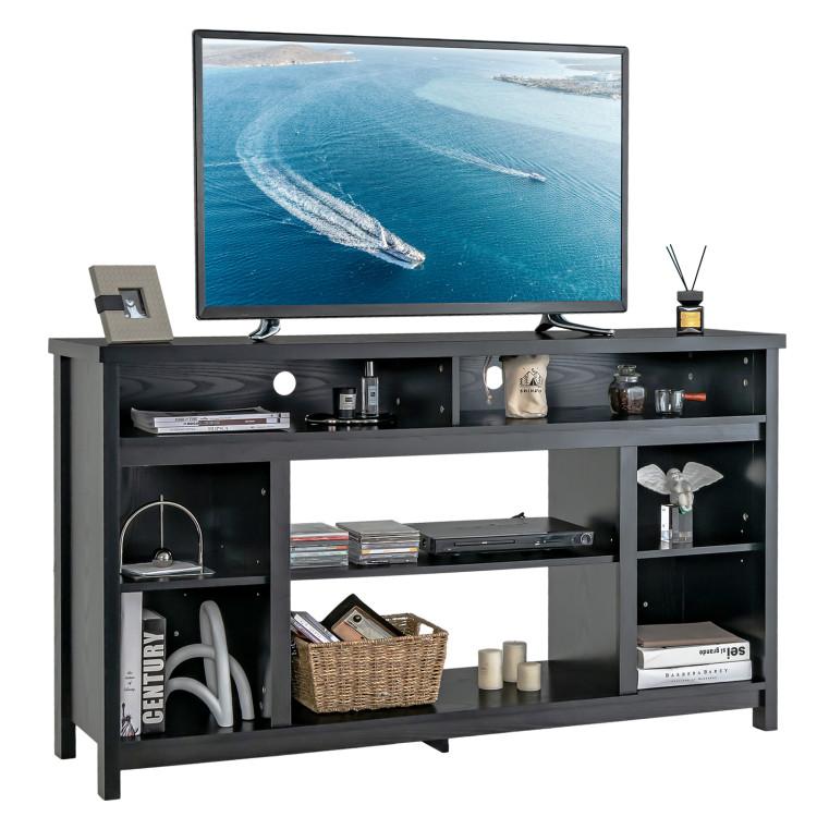 Entertainment Centers & TV Stands |  58 Inch Fireplace TV Stand for TVs up to 65 Inches Black Entertainment Centers & TV Stands Black