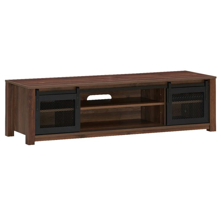 Entertainment Centers & TV Stands |  TV Stand Entertainment Center for TV’s up to 65 Inch with Adjustable Shelves Brown Entertainment Centers & TV Stands Brown