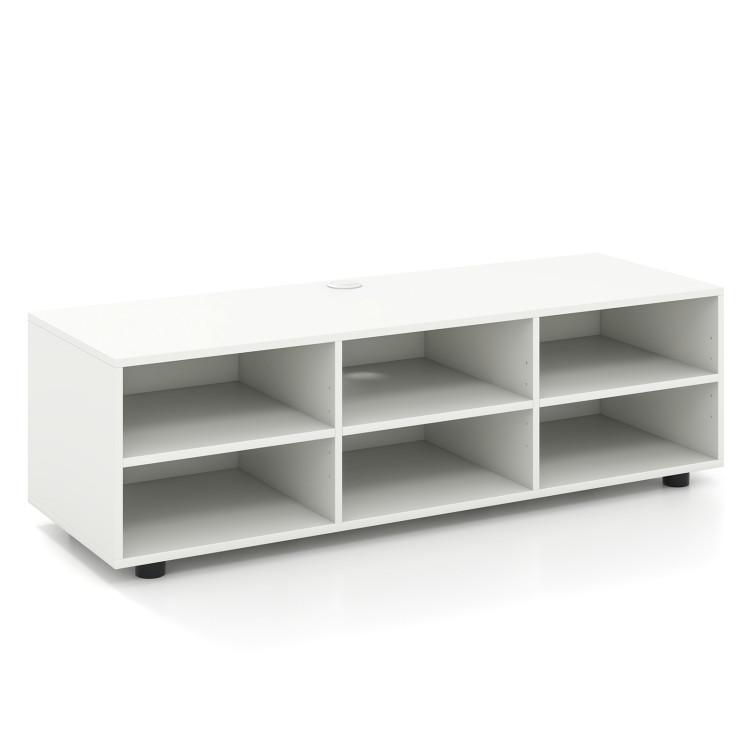 Entertainment Centers & TV Stands |  TV Stand for TV up to 55 Inch with 6 Storage Compartments White Entertainment Centers & TV Stands Entertainment Centers & TV Stands