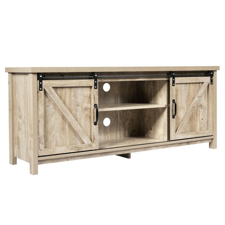 Entertainment Centers & TV Stands |  TV Stand Media Center Console Cabinet with Sliding Barn Door for TVs Up to 65 Inch Gray Entertainment Centers & TV Stands Entertainment Centers & TV Stands