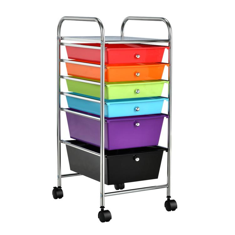 File Cabinets |  6 Drawers Rolling Storage Cart Organizer Multicolor File Cabinets File Cabinets