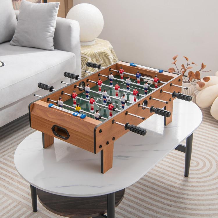 Game Room |  27 Inch Foosball Table Mini Tabletop Soccer Game Natural Furniture Game Room