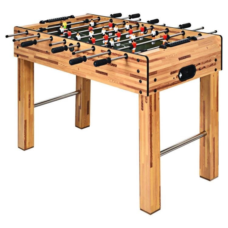 Game Room |  48 Inch Foosball Table Indoor Soccer Game Beige Furniture Beige