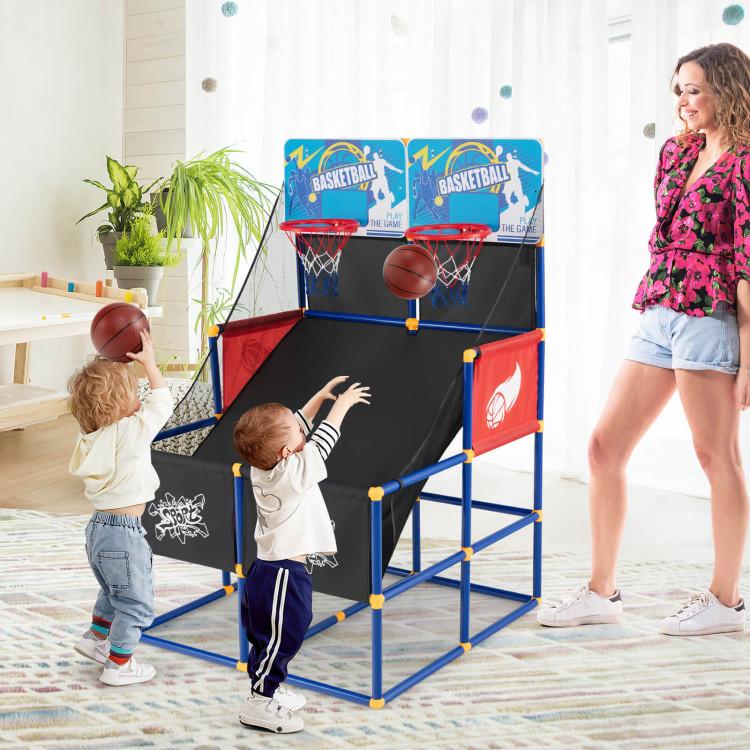 Game Room |  Kids Arcade Basketball Game Set with 4 Basketballs and Ball Pump Furniture Game Room