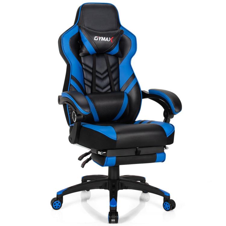 Gaming Chairs |  Adjustable Gaming Chair with Footrest for Home Office Blue Gaming Chairs Blue