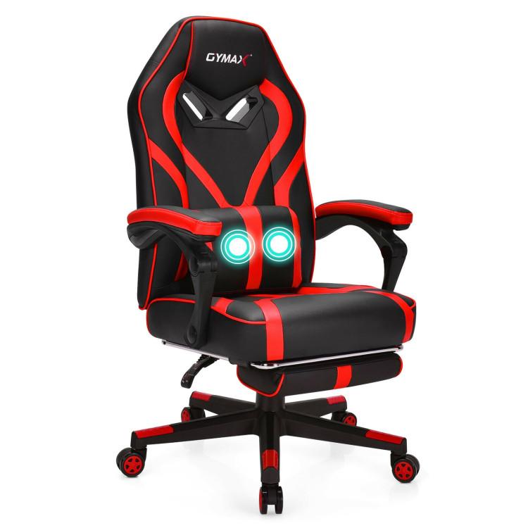 Gaming Chairs |  Computer Massage Gaming Recliner Chair with Footrest Red Gaming Chairs Gaming Chairs