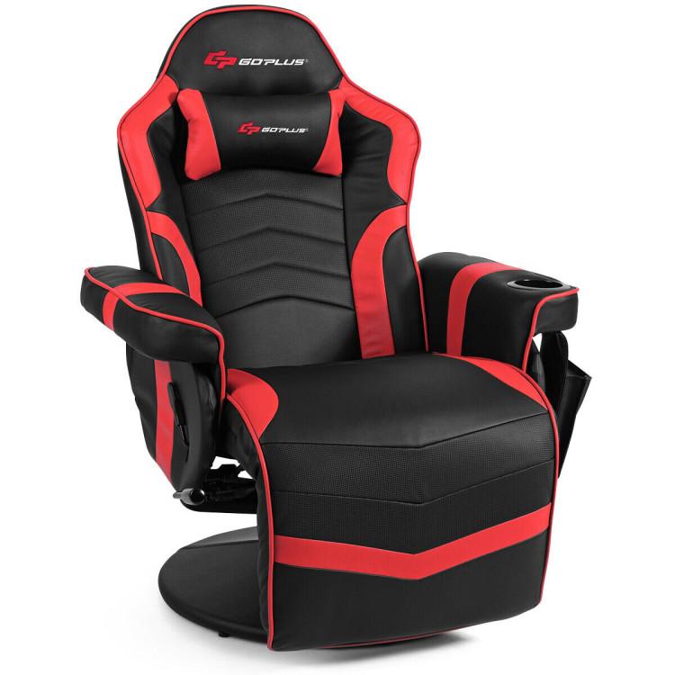 Gaming Chairs |  Ergonomic High Back Massage Gaming Chair Gaming Recliner with Pillow Red Gaming Chairs Gaming Chairs