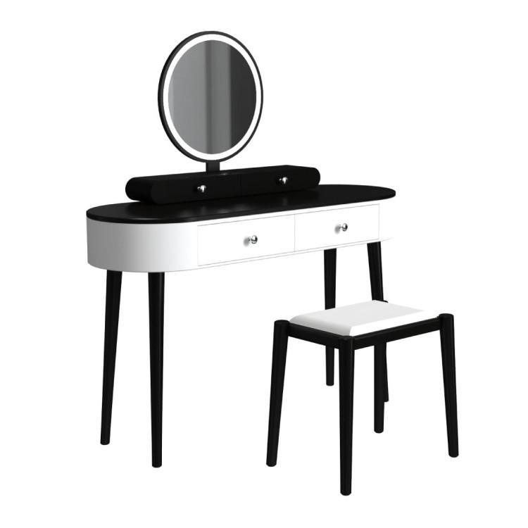 Makeup Vanities |  Makeup Vanity Table Set with LED Mirror and 3 Spacious Drawers Bedroom Makeup Vanities