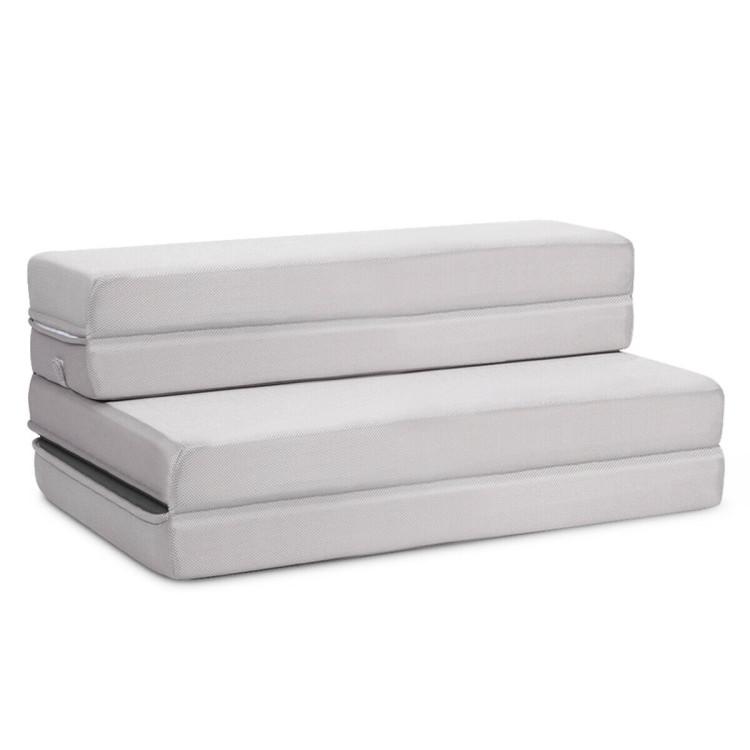 Mattresses |  4 Inch Folding Sofa Bed Foam Mattress with Handles Bedroom Mattresses