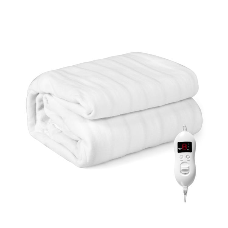 Mattresses |  Electric Heated Mattress Pad with Adjustable Temperatures 10 H Timer White Bedroom Mattresses