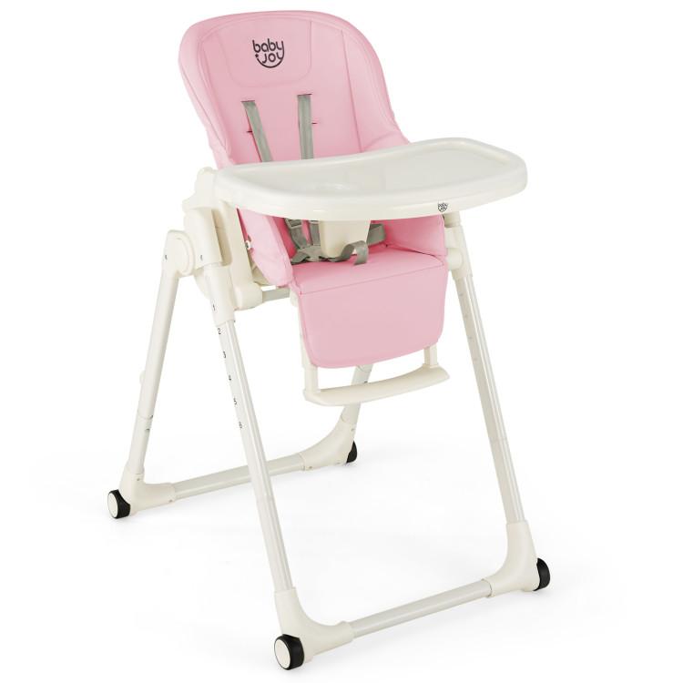 Nursery Furniture |  4-in-1 Baby High Chair with 6 Adjustable Heights Pink Furniture Nursery Furniture