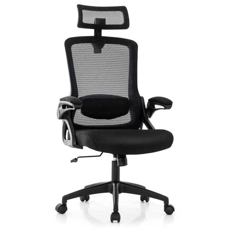 Office Chairs |  Adjustable Swivel Task Chair Ergonomic Office Chair with Adjustable Lumbar Support Black Home Office Black