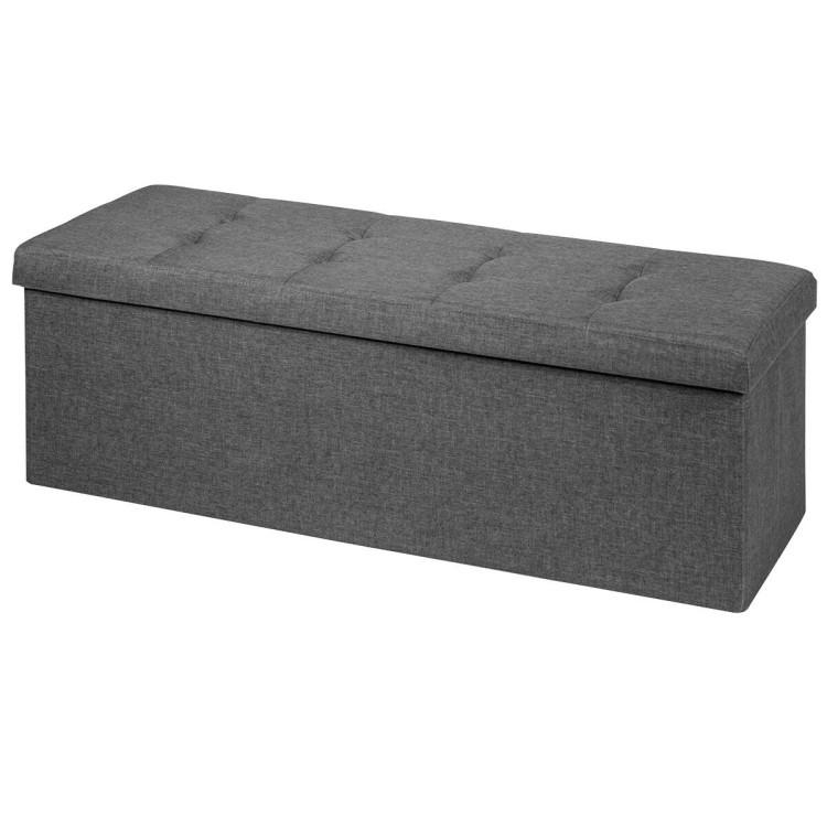 Shoe Racks & Storage Benches |  Large Fabric Folding Storage Chest Dark Gray Entrywaym Dark Gray