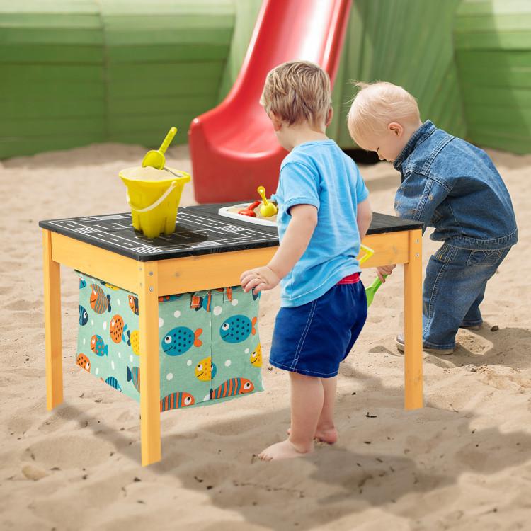 Toddler & Kids Room |  3-in-1 Kids Sand Water Activity Table with Foldable Storage Bin Furniture Toddler & Kids Room