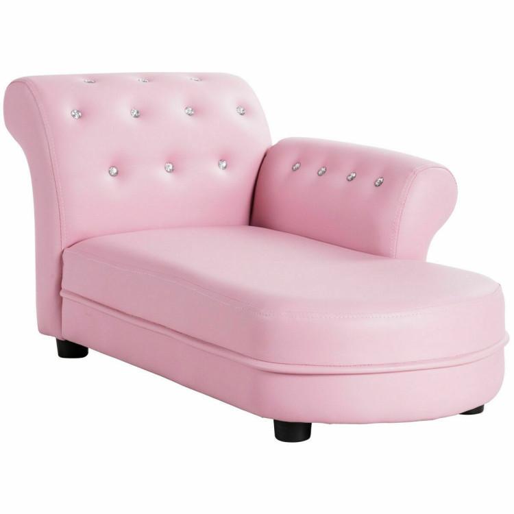 Toddler & Kids Room |  Armrest Relax Chaise Lounge Kids Sofa Pink Furniture Pink