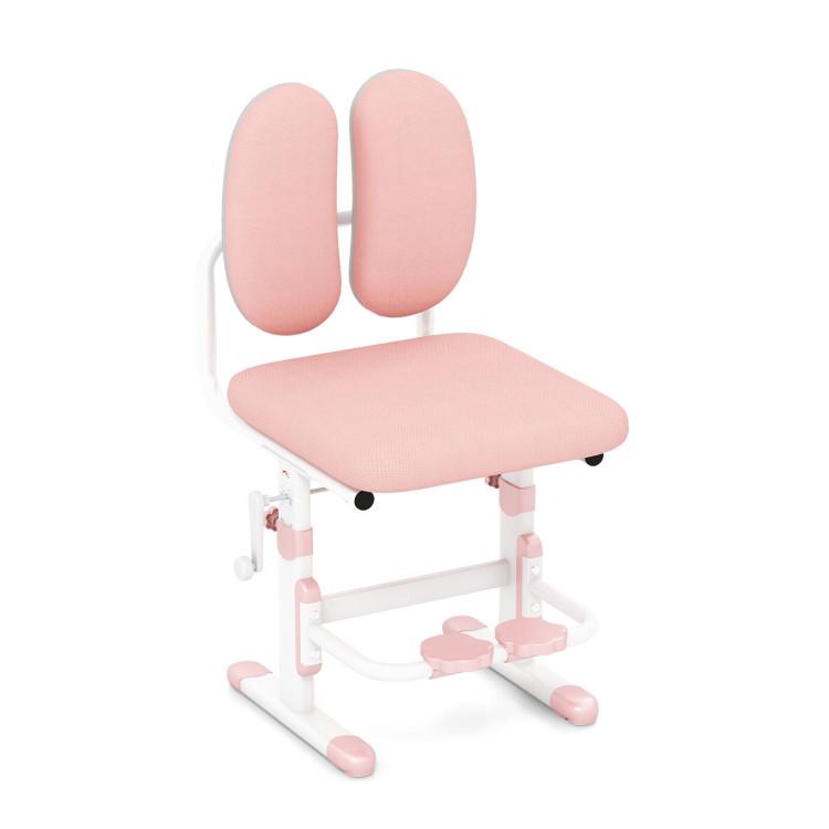 Toddler & Kids Room |  Ergonomic Height-adjustable Kids Study Chair with Double Back Support Pink Furniture Pink