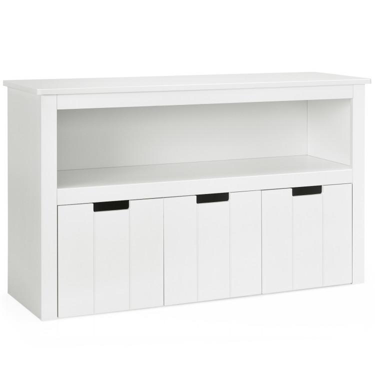 Toddler & Kids Room |  Kid Toy Storage Cabinet 3 Drawer Chest with Wheels Large Storage Cube Shelf White Furniture Toddler & Kids Room