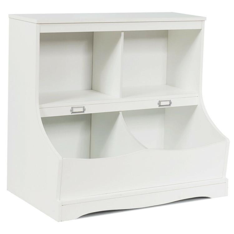 Toddler & Kids Room |  Kids 3-Tier Bookcase Storage Organizer White Furniture Toddler & Kids Room