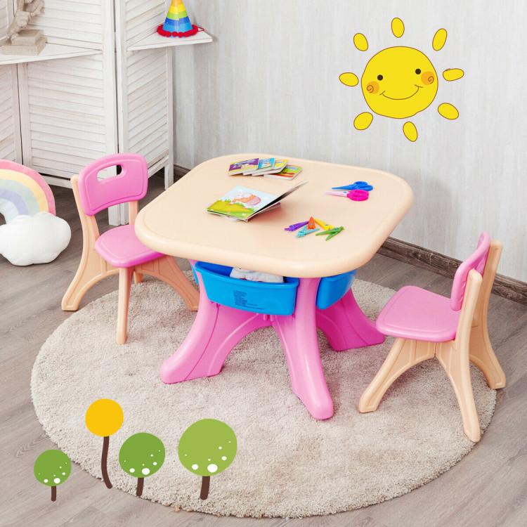 Toddler & Kids Room |  Kids Activity Table and Chair Set Play Furniture with Storage Multicolor Furniture Multicolor